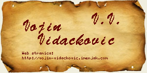 Vojin Vidačković vizit kartica